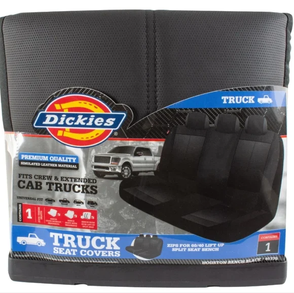 NWT Dickies Black Icon Low Back Houston Truck Bench Seat Cover - Picture 1 of 5